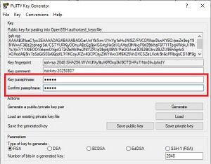 PuttyGen Generate passphrase.jpg